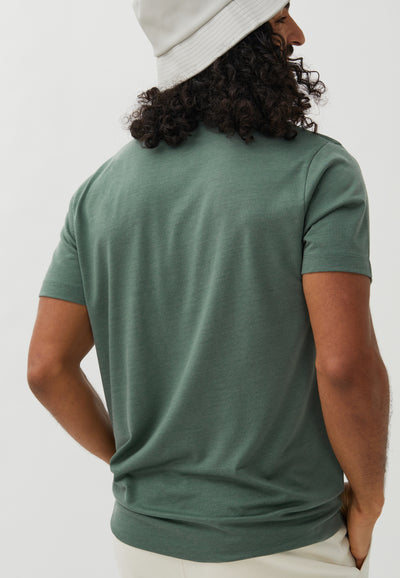 t-shirt mérinos loom vert sauge dos
