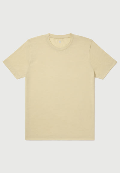 t-shirt mérinos loom Jaune pâle entier