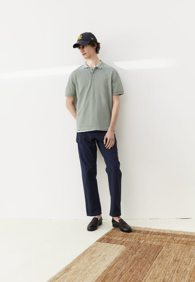 polo loom coton bio vert pastel face en pied