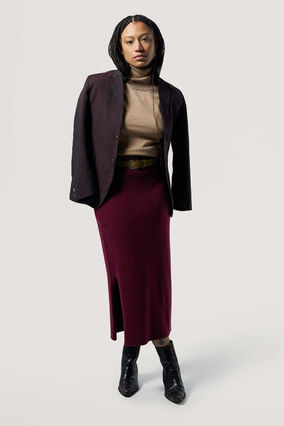 jupe aubergine