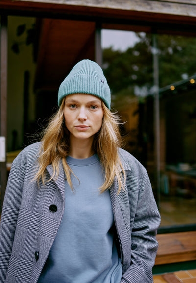 sweat coton bio femme loom Bleu clair look