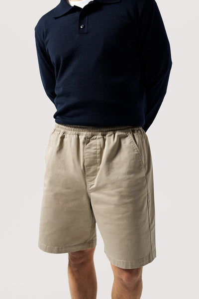 short relax loom beige clair face