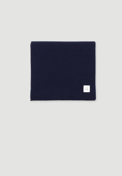 echarpe laine loom bleu marine nature morte 1