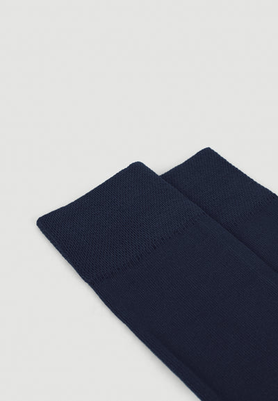 chaussettes coton bleu marine-1