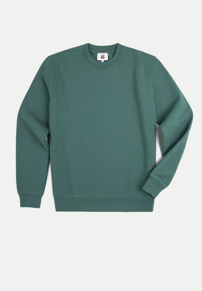 sweat coton bio loom vert sauge face main