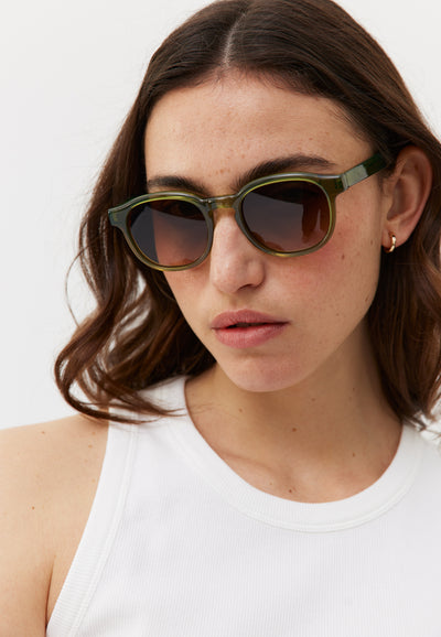lunettes de soleil made in france loom Vert olive main