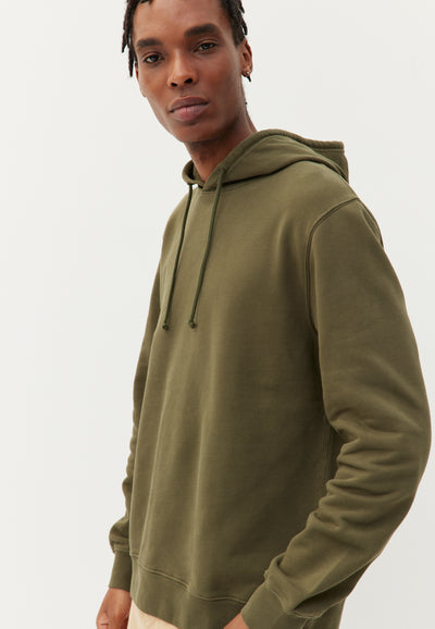 sweat a capuche coton bio loom kaki face