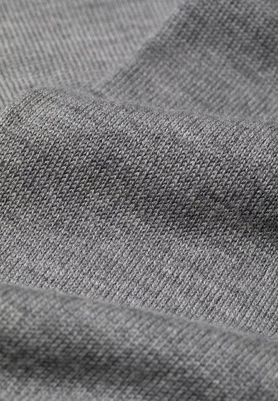 pull col roulé laine épais Gris clair détail matière