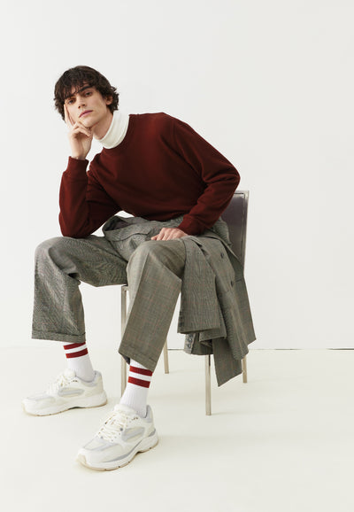 sweat coton bio loom bordeaux assis