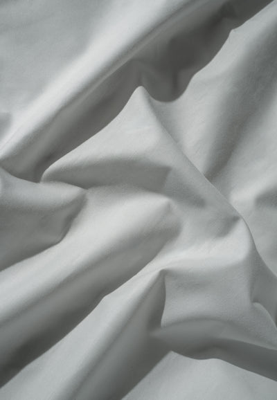 housse de couette coton bio loom gris perle détail tissu