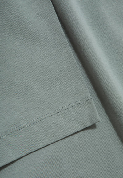 t-shirt coton bio loom vert pastel détail matière